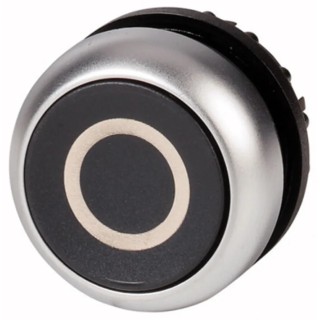 Eaton Black Momentary Push Button Head RMQ Titan M22 Series, 22 mm Cutout Diameter, IP69K 78635775 M22-D-S-X0+M22-A