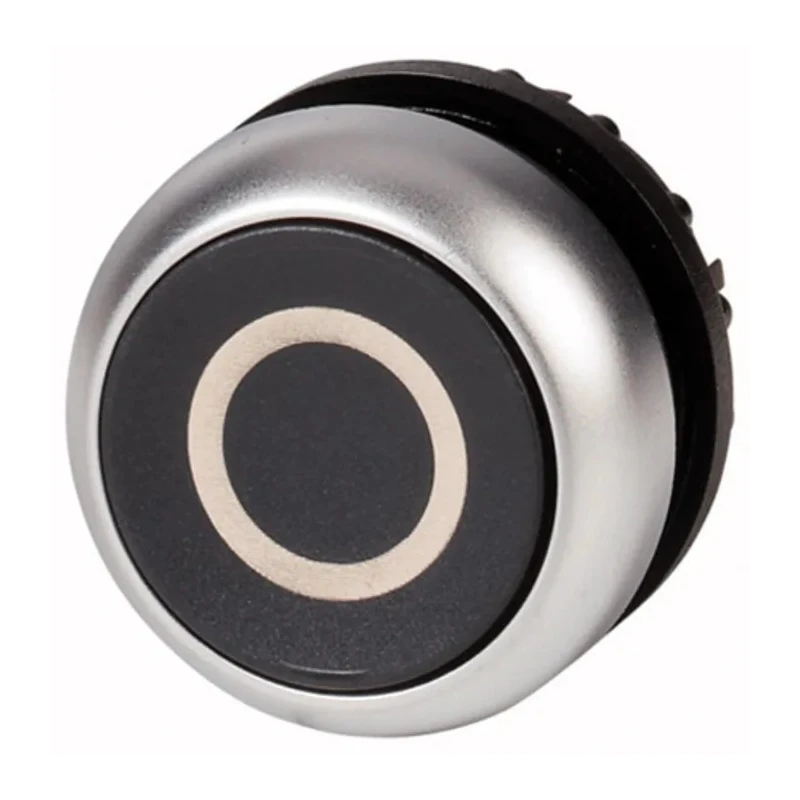 Eaton Black Momentary Push Button Head RMQ Titan M22 Series, 22 mm Cutout Diameter, IP69K 78635775 M22-D-S-X0+M22-A
