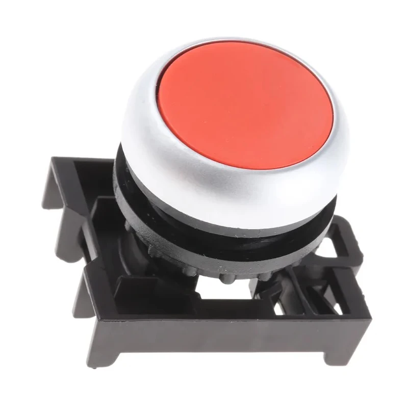 Eaton RMQ Titan M22 Series Red Maintained Push Button Head, 22 mm Cutout, IP69K 78635780 M22-DR-R+M22-A