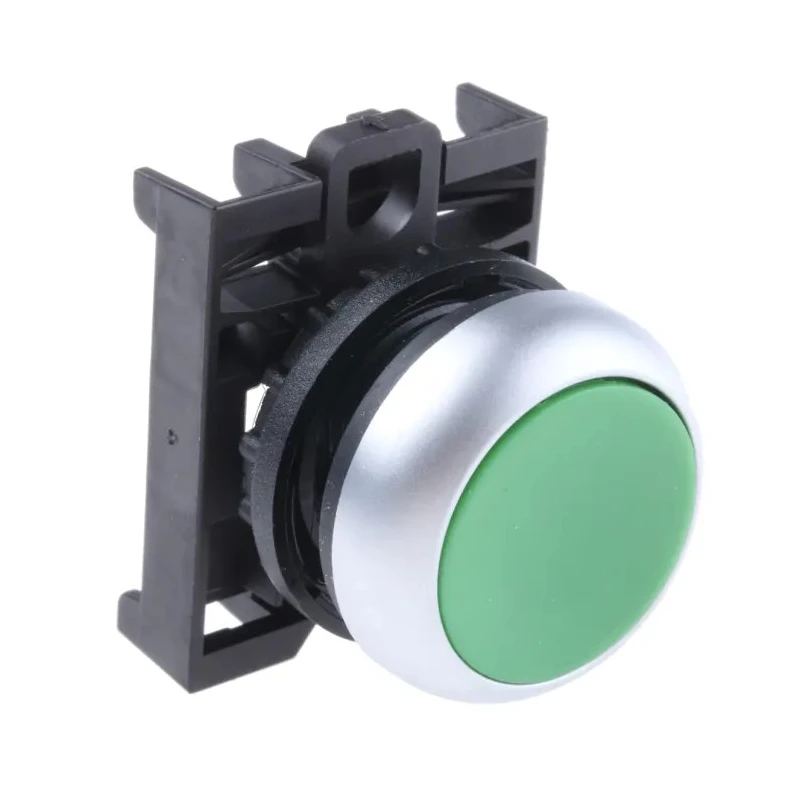 Eaton RMQ Titan M22 Series Green Maintained Push Button Head, 22 mm Cutout, IP69K 78635781 M22-DR-G+M22-A
