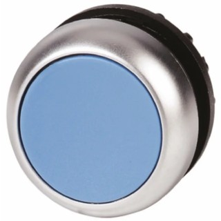Eaton RMQ Titan M22 Series Blue Maintained Push Button Head 22mm Cutout Diameter Plastic, IP69K 78635783 M22-DR-B+M22-A