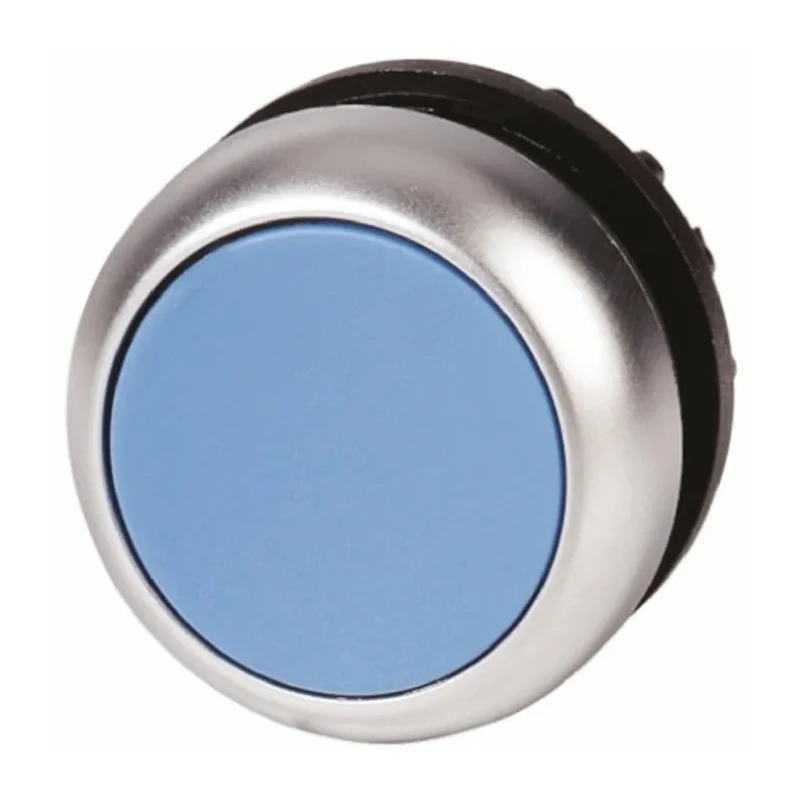 Eaton RMQ Titan M22 Series Blue Maintained Push Button Head 22mm Cutout Diameter Plastic, IP69K 78635783 M22-DR-B+M22-A