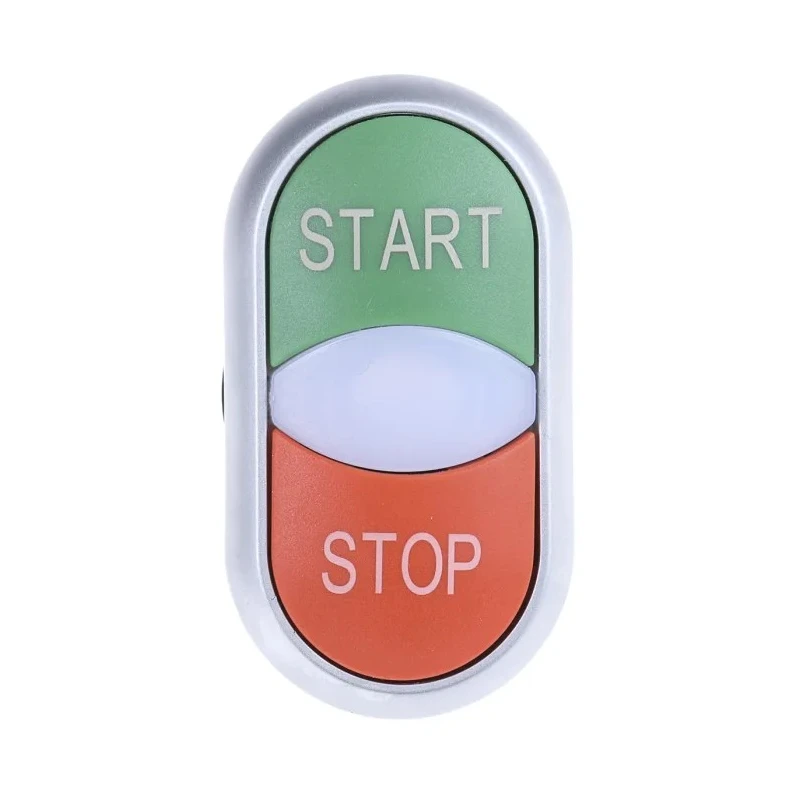 Eaton RMQ Titan M22 Series Green and Red Momentary Push Button Head 22 mm Cutout IP66 78635827 M22-DDL-GR-GB1/GB0+M22-A
