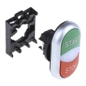 Eaton RMQ Titan M22 Series Green and Red Momentary Push Button Head 22 mm Cutout IP66 78635827 M22-DDL-GR-GB1/GB0+M22-A