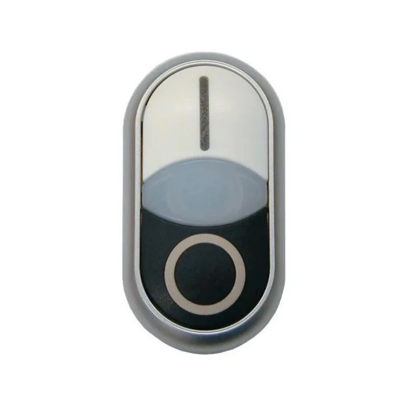 Eaton RMQ Titan M22 Series White, Black Momentary Oval Illuminated Push Button Head 22mm 78635826 M22-DDL-WS-X1/X0+M22-A