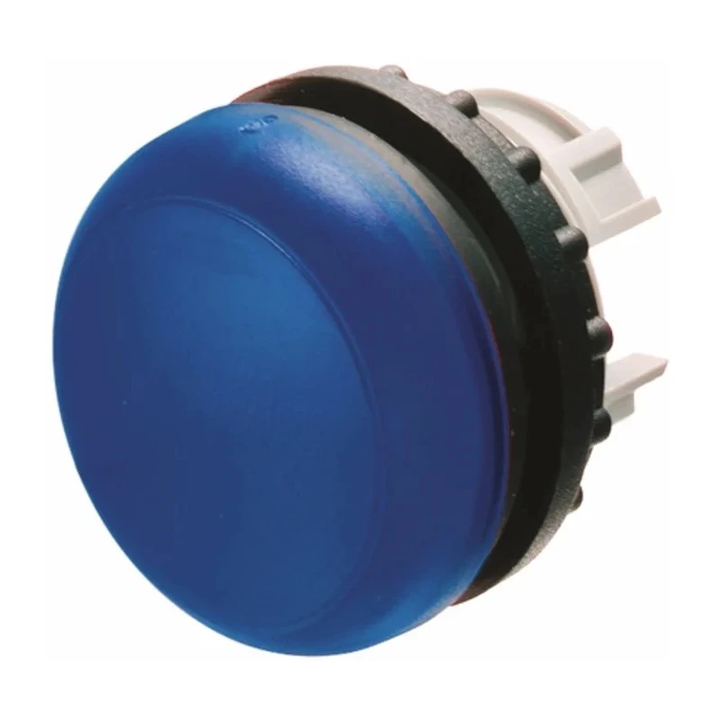 Eaton Blue Pilot Light Head, 22.5 mm Cutout, Round Flush Mount, Plastic Bezel, IP69K Rated, RMQ Titan 78635858 M22-L-B+M22-A
