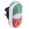 Eaton RMQ Titan M22 Series Green, Red Double Momentary Oval Illuminated Push Button Head 78635825 M22-DDL-GR-X1/X0+M22-A