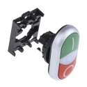 Eaton RMQ Titan M22 Series Green, Red Double Momentary Oval Illuminated Push Button Head 78635825 M22-DDL-GR-X1/X0+M22-A