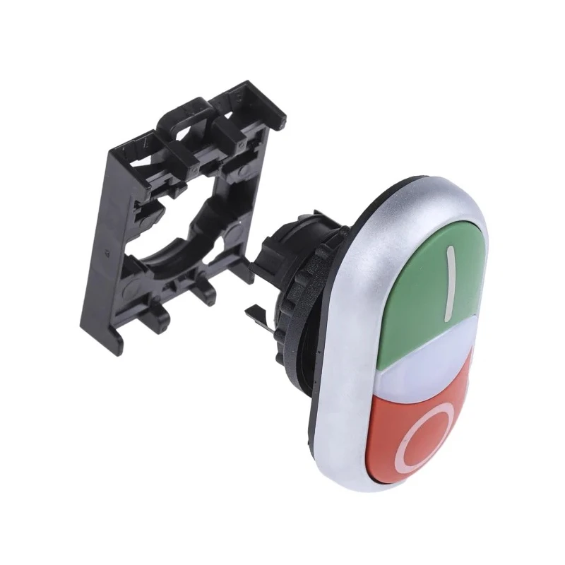 Eaton RMQ Titan M22 Series Green, Red Double Momentary Oval Illuminated Push Button Head 78635825 M22-DDL-GR-X1/X0+M22-A