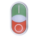 Eaton RMQ Titan M22 Series Green, Red Double Momentary Oval Illuminated Push Button Head 78635825 M22-DDL-GR-X1/X0+M22-A