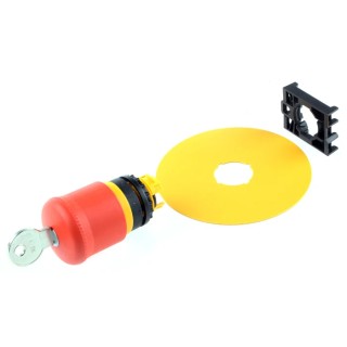 Eaton RMQ Titan M22 Series Key Release Emergency Stop Push Button, Front Mount, 22 mm Cutout 78635831 M22-PVS+M22-A+M22-XAK