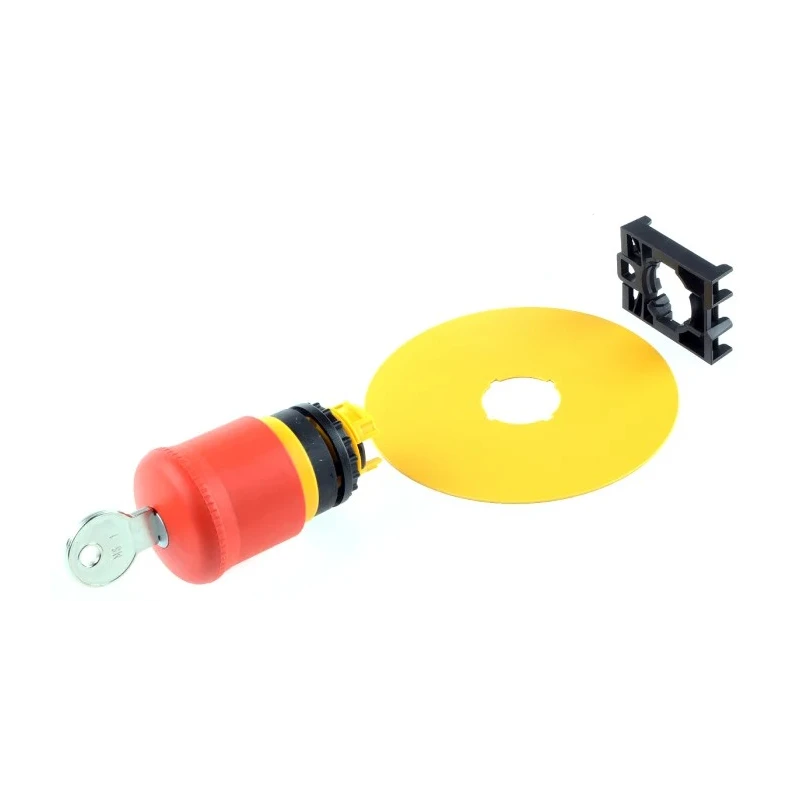 Eaton RMQ Titan M22 Series Key Release Emergency Stop Push Button, Front Mount, 22 mm Cutout 78635831 M22-PVS+M22-A+M22-XAK