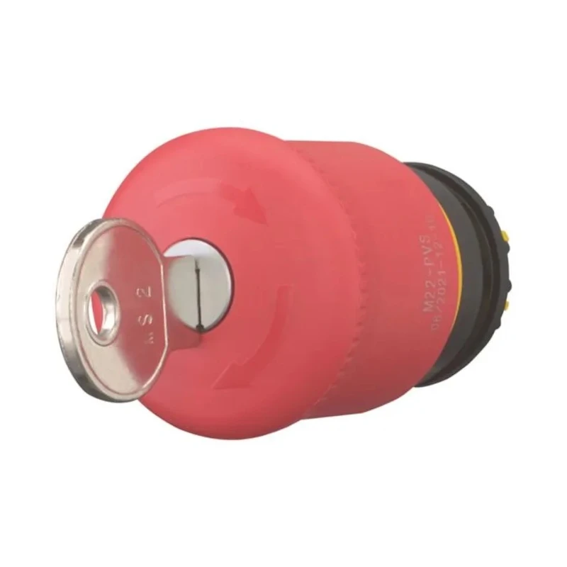 Eaton RMQ Titan M22 Series Key Release Emergency Stop Push Button, Front Mount, 22 mm Cutout 78635831 M22-PVS+M22-A+M22-XAK