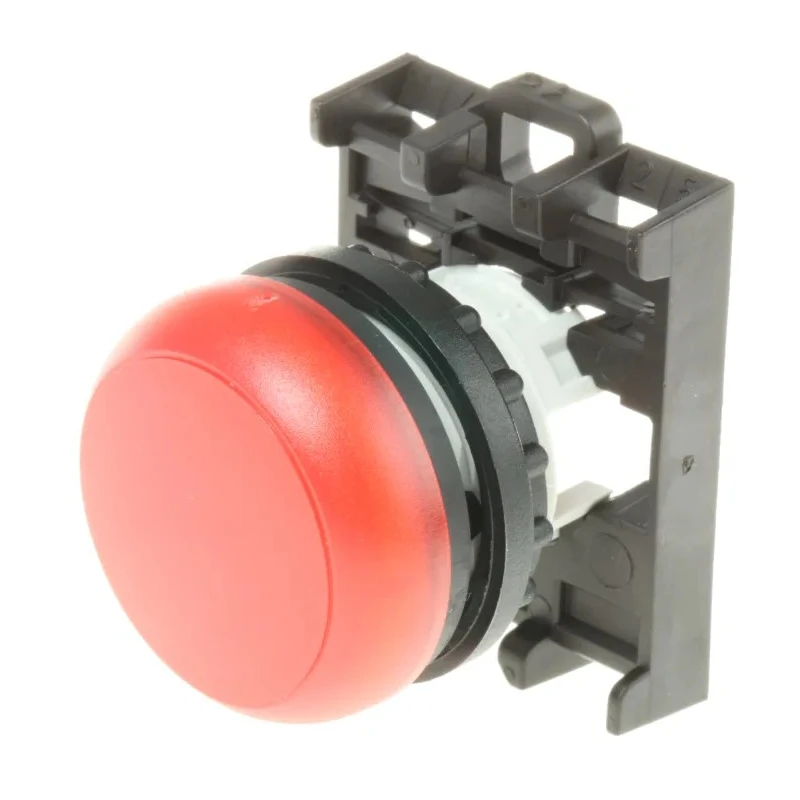Eaton Red Pilot Light Head, 22.5 mm Cutout, Flush Mount, IP69K, Plastic Bezel RMQ Titan Series 78635861 M22-L-R+M22-A