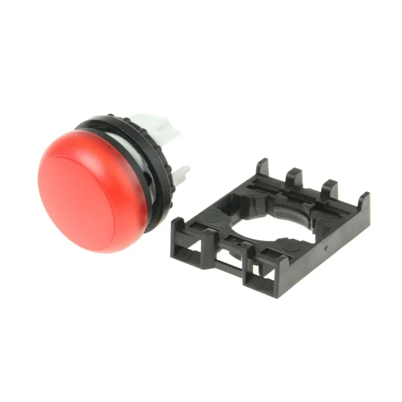 Eaton Red Pilot Light Head, 22.5 mm Cutout, Flush Mount, IP69K, Plastic Bezel RMQ Titan Series 78635861 M22-L-R+M22-A