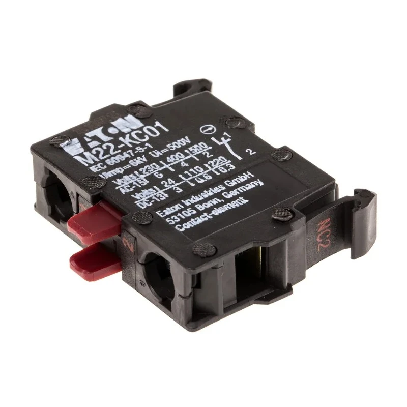 Eaton Mounting Plate Push Button Contact Block 240 V AC 6A 1 NC Screw Terminal 216382 M22-KC01