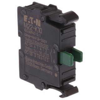 Eaton Contact Block for Use with NZM1(-4), PN1(-4), N(S)1(-4) Series, 500 V AC, 6A, 1 NO, Screw Terminal MPN 