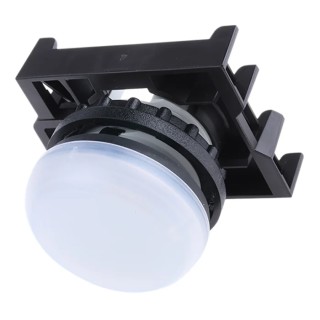 Eaton White Pilot Light Head 22.5 mm Cutout Flush Mount IP69K Plastic Bezel RMQ Titan M22 Series 78635862 M22-L-W+M22-A