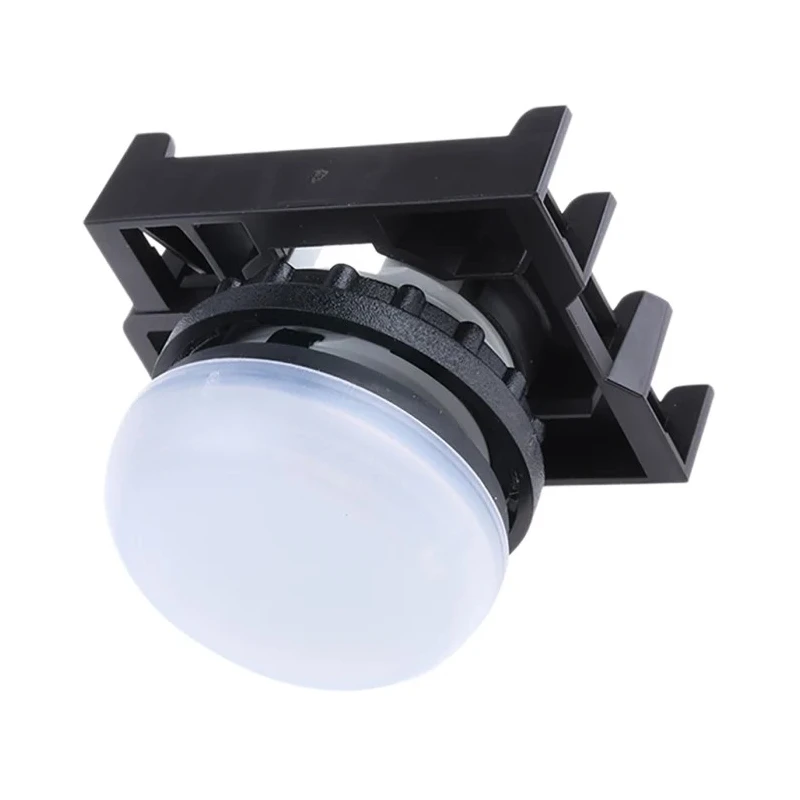 Eaton White Pilot Light Head 22.5 mm Cutout Flush Mount IP69K Plastic Bezel RMQ Titan M22 Series 78635862 M22-L-W+M22-A