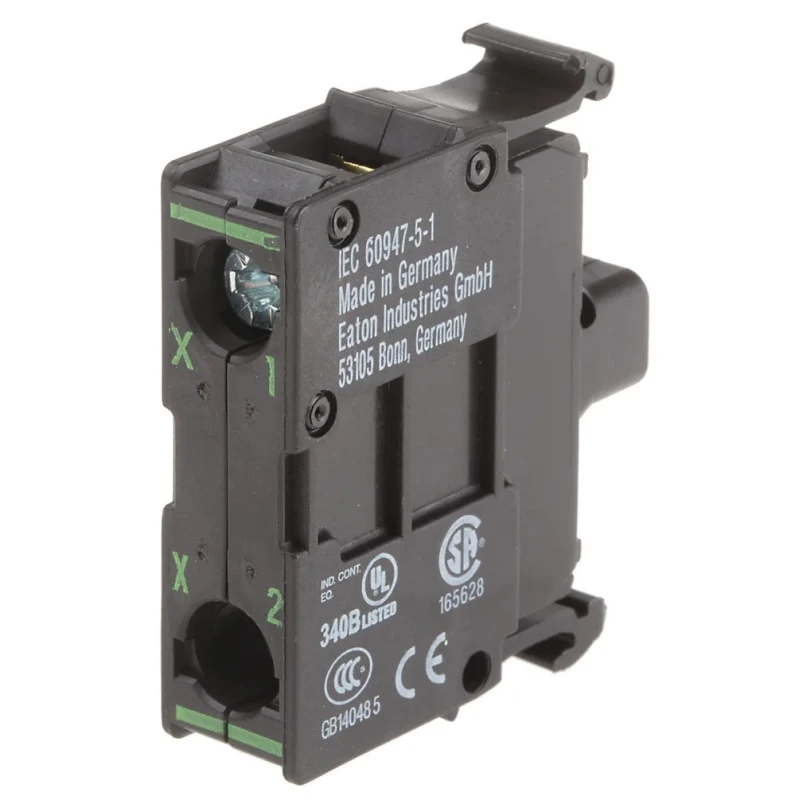 Eaton M22 Series Light Block Green LED, 12V AC/DC, 30V AC/DC, Screw Terminal, 15mA, 37.2mm x 71mm x 30mm 216559 M22-LED-G