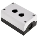 Eaton Grey Plastic M22 Push Button Enclosure, 2 Cutouts, 22 mm Diameter, IP69K, Plastic Housing, 120 x 80 x 56 216537 M22-I2