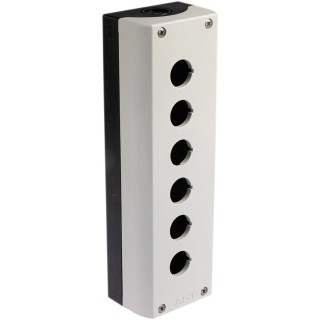 Eaton Grey Plastic RMQ Titan M22 Push Button Enclosure 6 Hole 22mm Diameter 216540 M22-I6