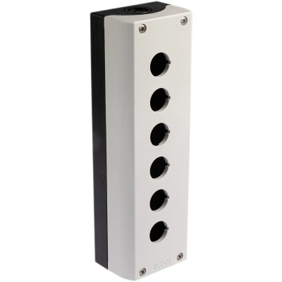 Eaton Grey Plastic RMQ Titan M22 Push Button Enclosure 6 Hole 22mm Diameter 216540 M22-I6