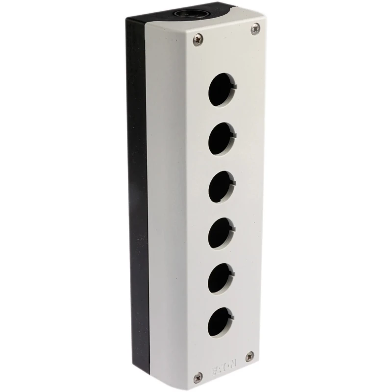 Eaton Grey Plastic RMQ Titan M22 Push Button Enclosure 6 Hole 22mm Diameter 216540 M22-I6