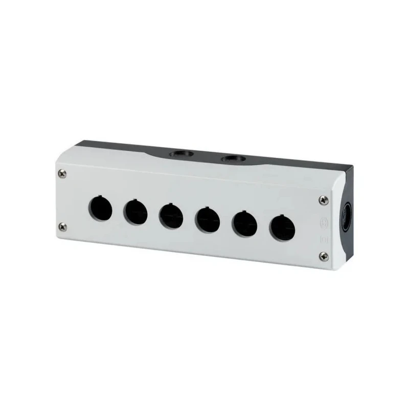 Eaton Grey Plastic RMQ Titan M22 Push Button Enclosure 6 Hole 22mm Diameter 216540 M22-I6