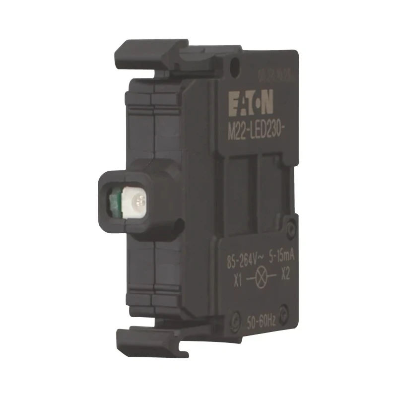 Eaton M22 Series Light Block LED, Red Illumination, 12 V AC/DC, 30 V AC/DC, Screw Terminal, 15mA Current 216558 M22-LED-R