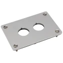Eaton Brushed Aluminium RMQ Titan M22 Push Button Enclosure 22mm Diameter 2 Hole IP65 105x72 mm 216543 M22-E2