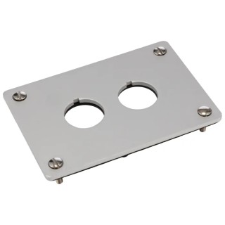 Eaton Brushed Aluminium RMQ Titan M22 Push Button Enclosure 22mm Diameter 2 Hole IP65 105x72 mm 216543 M22-E2