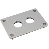 Eaton Brushed Aluminium RMQ Titan M22 Push Button Enclosure 22mm Diameter 2 Hole IP65 105x72 mm 216543 M22-E2