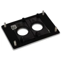 Eaton Brushed Aluminium RMQ Titan M22 Push Button Enclosure 22mm Diameter 2 Hole IP65 105x72 mm 216543 M22-E2
