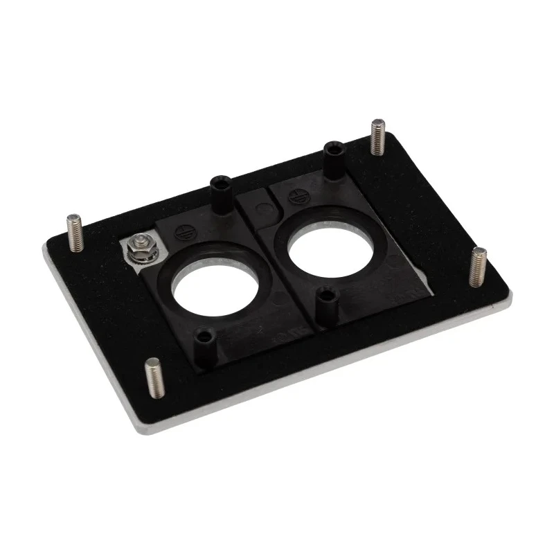 Eaton Brushed Aluminium RMQ Titan M22 Push Button Enclosure 22mm Diameter 2 Hole IP65 105x72 mm 216543 M22-E2