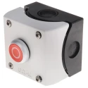 Eaton Momentary Enclosed Push Button SPDT Plastic 22mm Cutout Diameter IP69K Red 216521 M22-D-R-X0/KC11/I
