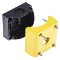 Eaton Grey Yellow Plastic M22 Push Button Enclosure 22 mm Diameter 1 Hole 216536 M22-IY1