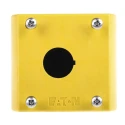 Eaton Grey Yellow Plastic M22 Push Button Enclosure 22 mm Diameter 1 Hole 216536 M22-IY1