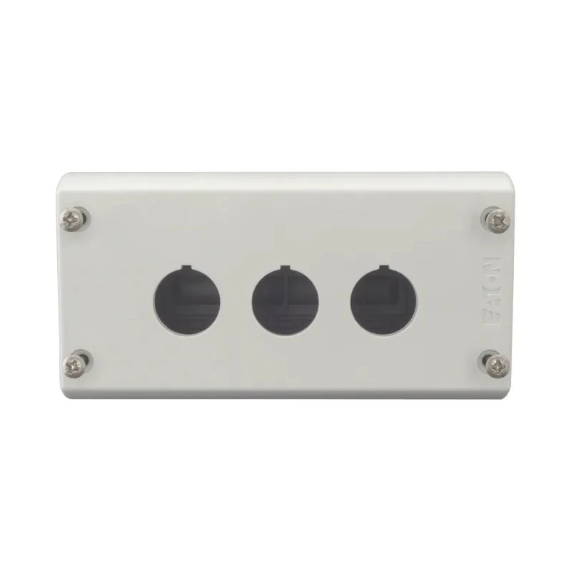Eaton Grey Plastic M22 Push Button Enclosure 3 Hole 22 mm Diameter 216538 M22-I3