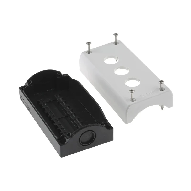 Eaton Grey Plastic M22 Push Button Enclosure 3 Hole 22 mm Diameter 216538 M22-I3