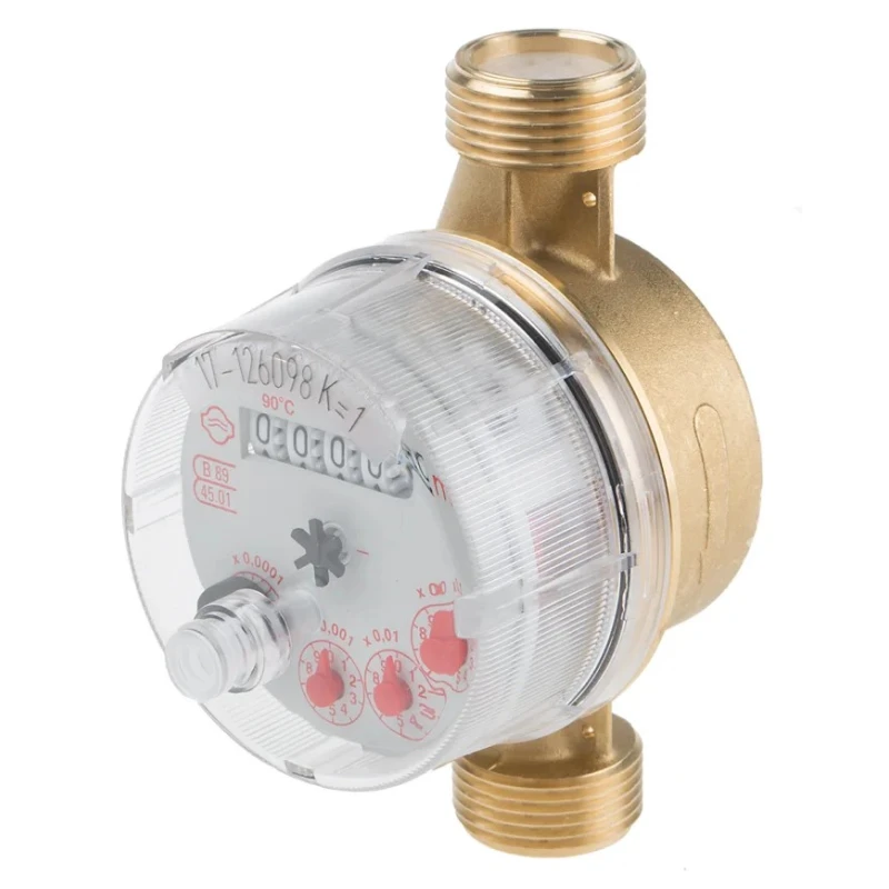 Altecnic Class A Water Meter, 1/2 in Inlet/Outlet, Minimum Flow Rate 1.5m³/h, Brass Body GG-L12ASC02B051