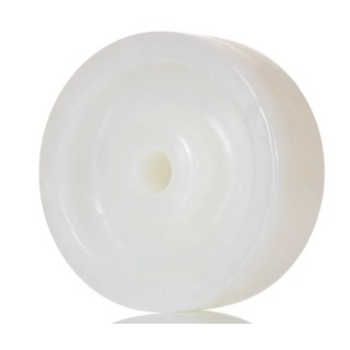 LAG White Polyamide Trolley Wheel 100mm Diameter 37mm Width Plain Bore 15mm Bore Diameter 40mm Bore Length Load 18080