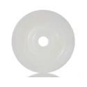 LAG White Polyamide Trolley Wheel 100mm Diameter 37mm Width Plain Bore 15mm Bore Diameter 40mm Bore Length Load 18080