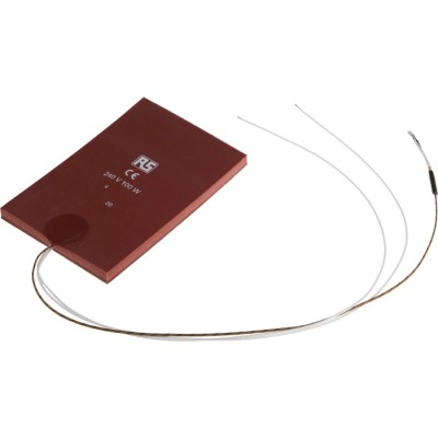 RS PRO Silicone Heater Mat 240 V AC 100 W Rectangle 150 mm x 100 mm 106-5407