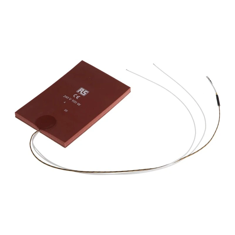RS PRO Silicone Heater Mat 240 V AC 100 W Rectangle 150 mm x 100 mm 106-5407