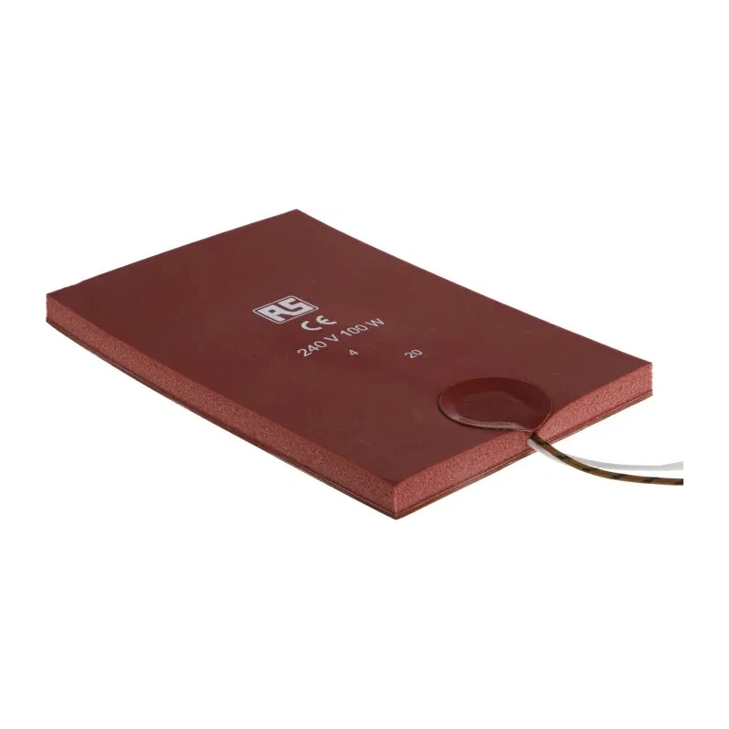 RS PRO Silicone Heater Mat 240 V AC 100 W Rectangle 150 mm x 100 mm 106-5407