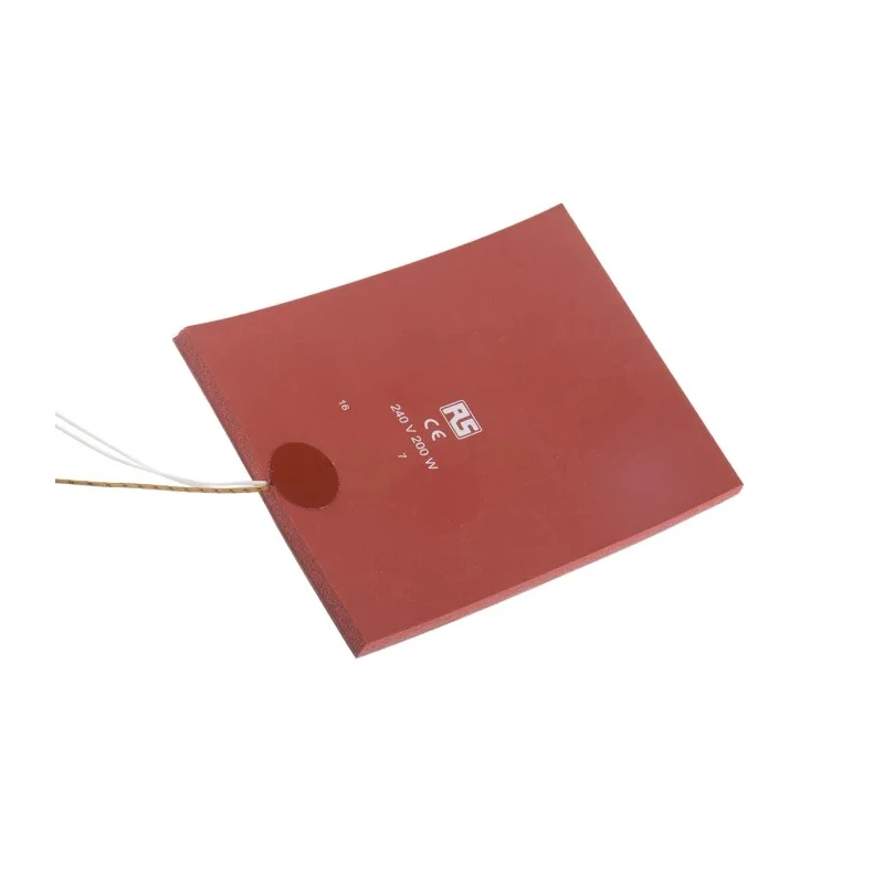 RS PRO Silicone Heater Mat Rectangle, 240V AC, 200W, 150 mm x 200 mm 106-5408