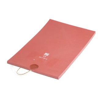 RS PRO Silicone Heater Mat 240V AC 400 W Rectangle 300 mm x 200 mm 106-5409