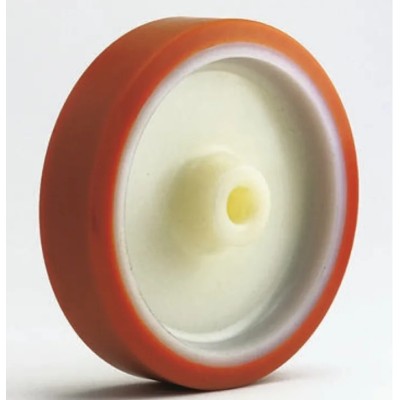 LAG Orange, White Polyurethane Trolley Wheel 600 kg Load Capacity 200mm Diameter 50mm Width 4527
