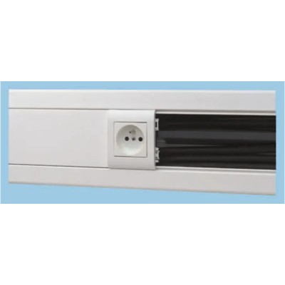 Planet-Wattohm Cable Trunking Logix White W85mm x D50mm L2m Polyvinyl Chloride W85mm